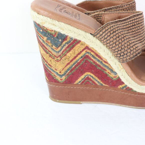 VGC Lucky Brand Candy Cork Wedges 10 - Picture 6 of 9